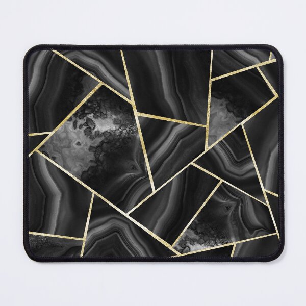 Item preview, Black Night Agate Gold Geometric Glam #4 #geo #decor #art  designed and sold by Anita's & Bella's Art.