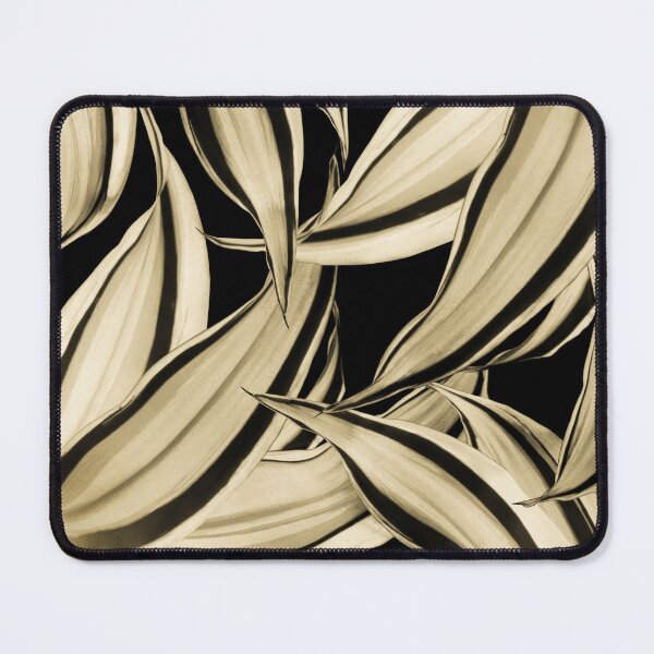 Item preview, Dracaena Tropical Leaves Pattern Gold Black #2 #tropical #decor #art  designed and sold by Anita's & Bella's Art.