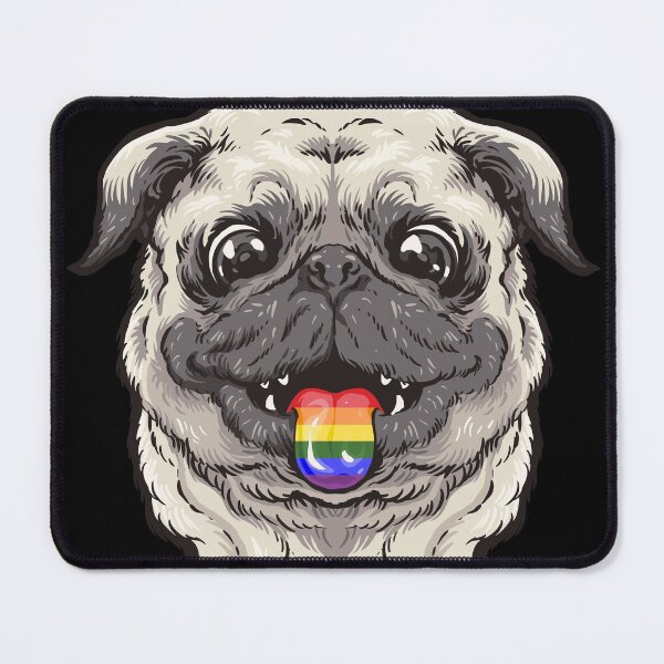 Item preview, Queer Pug shows subtle LGBTQ support | Tolerance and pride designed and sold by Petra Becker.
