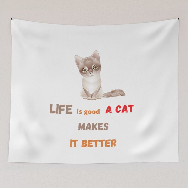 Item preview, Life is good a cat makes it better designed and sold by EagleArtist12.