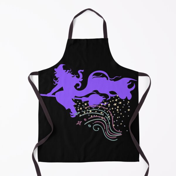 Item preview, Purple Flying Witch On A Broomstick With Stars Design designed and sold by EarthArtDesigns.