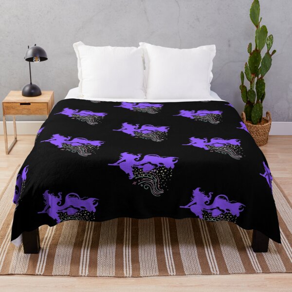 Item preview, Purple Flying Witch On A Broomstick With Stars Design designed and sold by EarthArtDesigns.