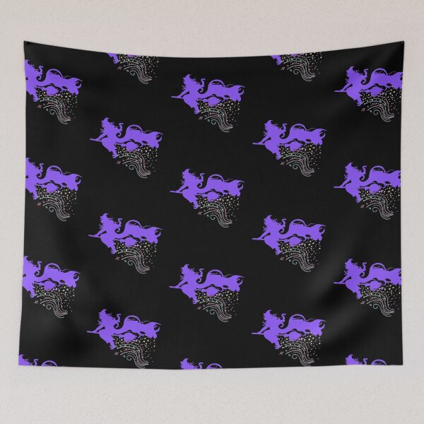 Item preview, Purple Flying Witch On A Broomstick With Stars Design designed and sold by EarthArtDesigns.