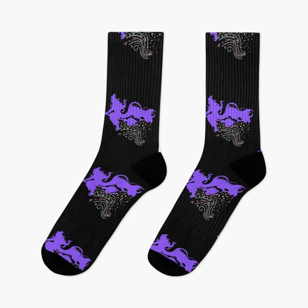 Item preview, Purple Flying Witch On A Broomstick With Stars Design designed and sold by EarthArtDesigns.