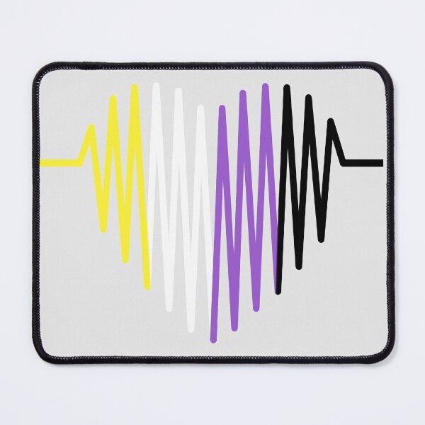 Item preview, Non-binary heartbeat | LGBTQ Pride designed and sold by Petra Becker.