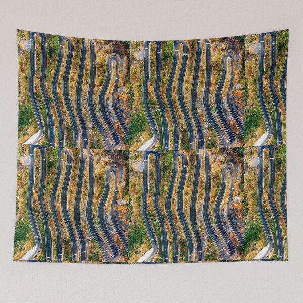 Item preview, Aerial view of a zigzag road.....!!! designed and sold by VIVEK KUMAR RAI.