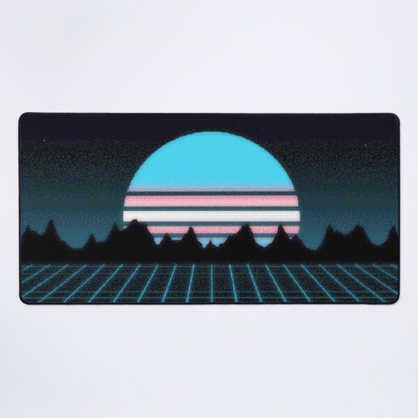 Trans Vaporwave Desk Mat