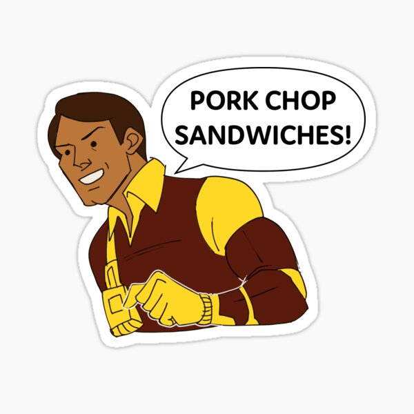 "G.I. Joe Pork Chop Sandwiches" Sticker for Sale by intraloup Redbubble