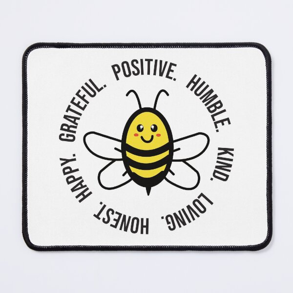 Item preview, Bee Positive. Bee Happy. | Bees puns designed and sold by Petra Becker.