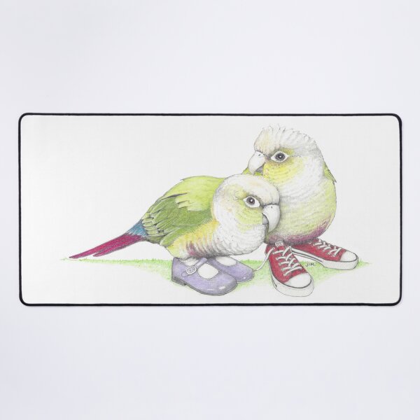 Item preview, 2 conures in low tops and Mary Janes designed and sold by JimsBirds.