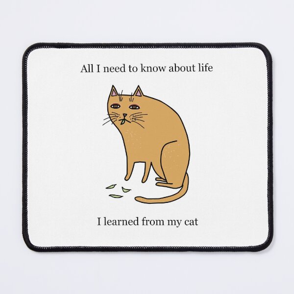 Item preview, All I need to know about life I learned from my cat - funny ginger kitty designed and sold by spiralforest.
