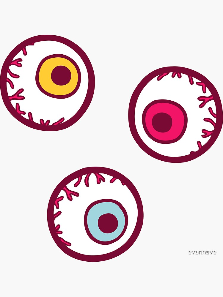 Halloween Candy Eyeball Pattern in Black by evannave