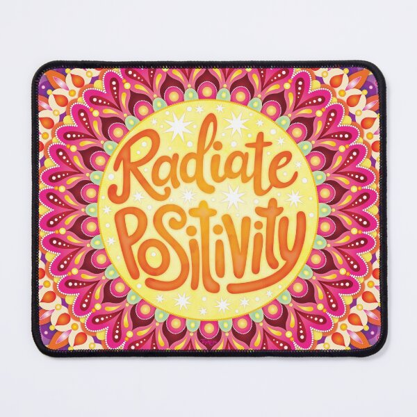 Item preview, Radiate Positivity - Colorful Hand-Lettered Mandala Art by Thaneeya McArdle designed and sold by Thaneeya McArdle.