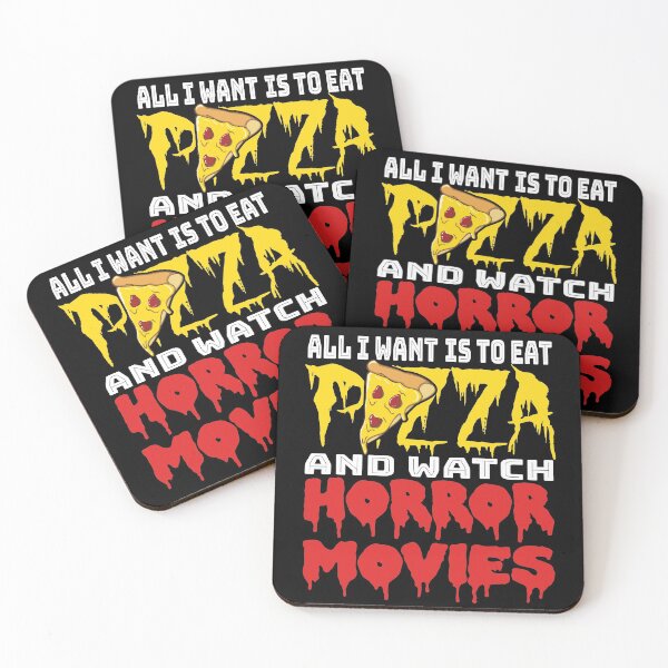 Item preview, All I Want Is To Eat Pizza and Watch Horror Movies designed and sold by LarrysDesigns.