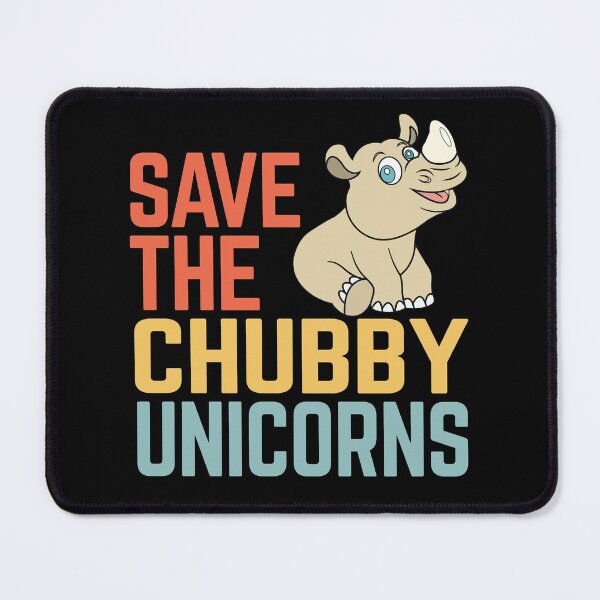 Item preview, Save The Chubby Unicorns | Funny rhino designed and sold by Petra Becker.