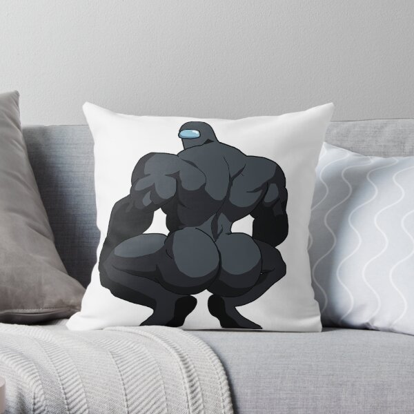 BLACK GIGAMONGASS Throw Pillow