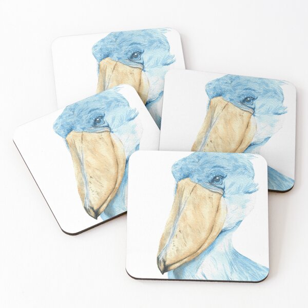 Item preview, Shoebill watercolor bird portrait designed and sold by L'Atelier Oranjade.
