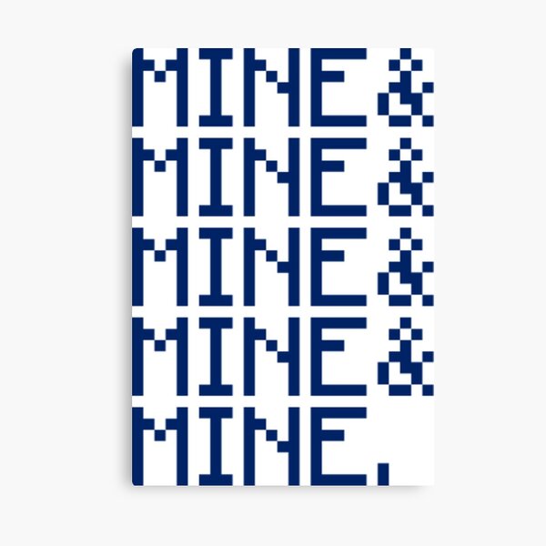 minecraft text canvas prints for sale redbubble