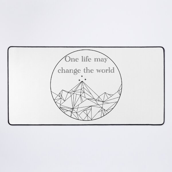 Item preview, One Life May Change the World Quote designed and sold by doodlesbyCara.