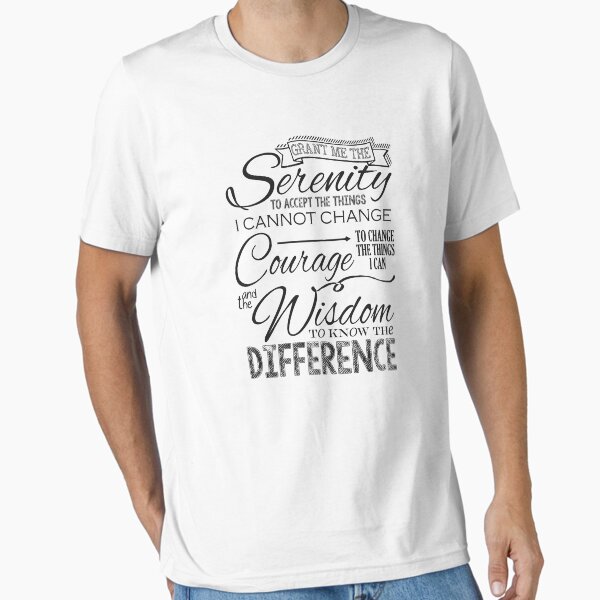 Item preview, Serenity Prayer - Chalk Typography designed and sold by RecoveryGift.