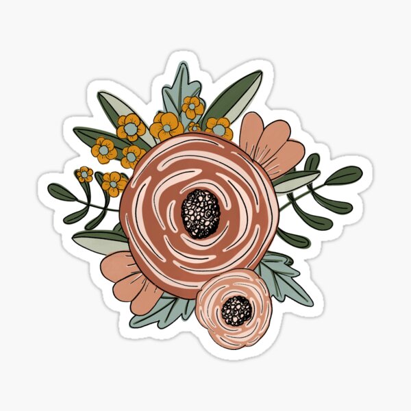 Fall Flowers Sticker