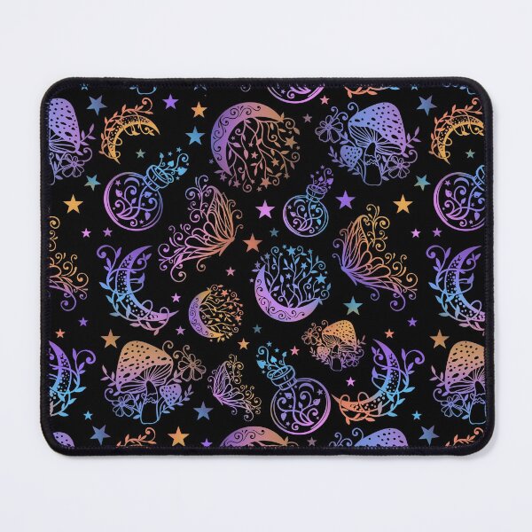 Item preview, Mystical Magic Wicca Fairytale Halloween Pattern Gradient On Black designed and sold by Gsallicat.
