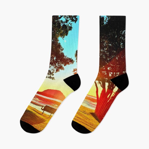Item preview, COLOURFUL SUNRISE WITH LONELY BENCH designed and sold by Steffi August.