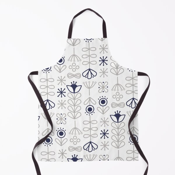 Item preview, Navy Blue Folk Flowers designed and sold by KathrinLegg.