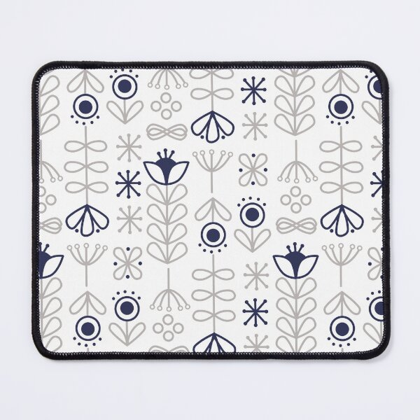 Item preview, Navy Blue Folk Flowers designed and sold by KathrinLegg.
