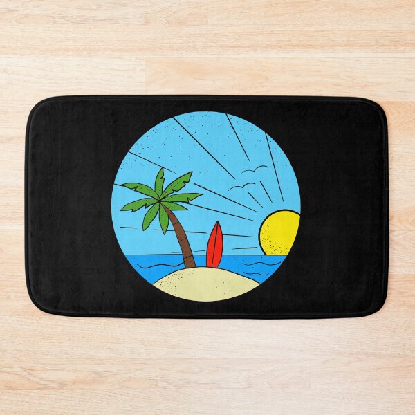 Item preview,  Sunset On A Tropical Island | Minimalistic Style Tattoo Design Line Art Illustration Surfer Culture Summer Vibes designed and sold by bymtsef.