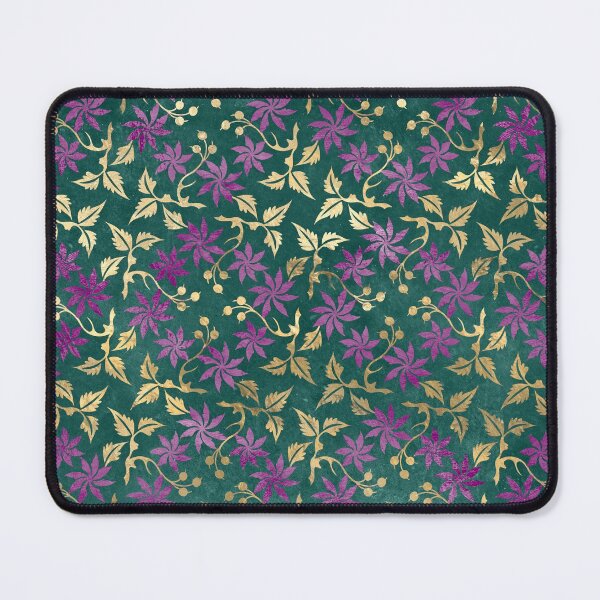 Item preview, Oriental Garden of Gold and Purple Flower Motifs designed and sold by WisdomInspired.