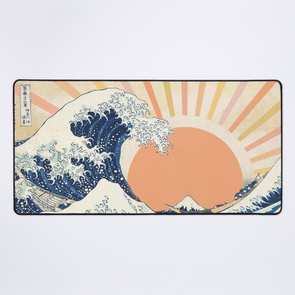 Item preview, The Great Wave off Kanagawa Retro Vintage Sunset designed and sold by ind3finite.