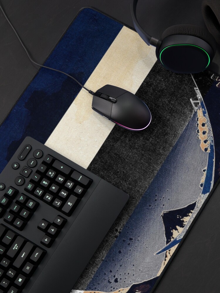 Alternate view of Great Wave Off Kanagawa Color Glitch Mouse Pad