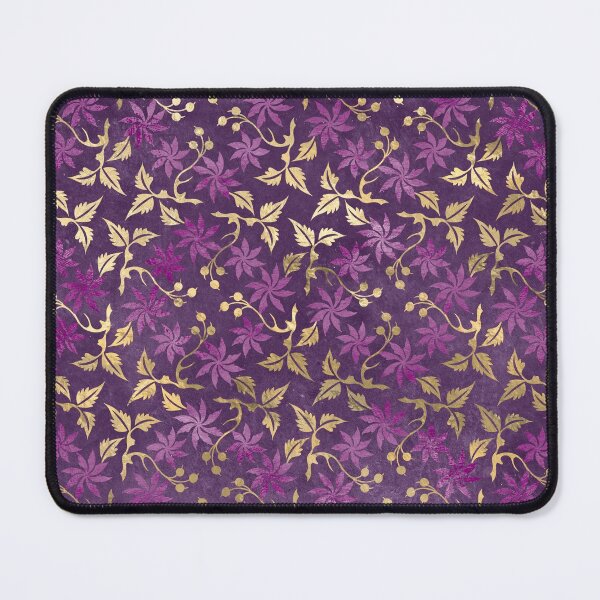 Item preview, Oriental Garden of Gold and Purple Floral Motifs designed and sold by WisdomInspired.