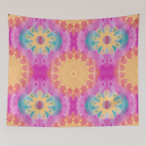 Item preview, Makrame Mandala pattern pink designed and sold by onemandalaaday.