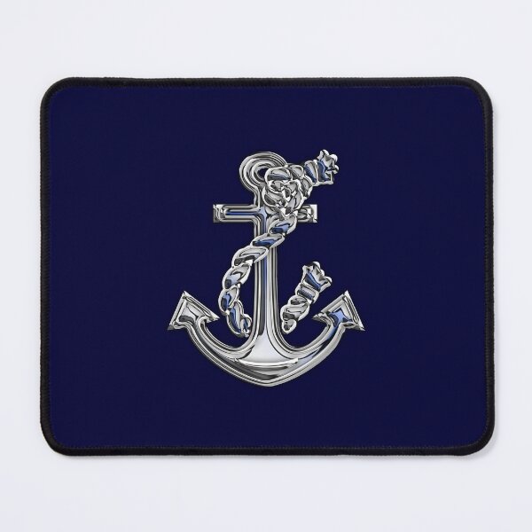 Item preview, Chrome Style Nautical Rope Anchor Applique designed and sold by Garaga.