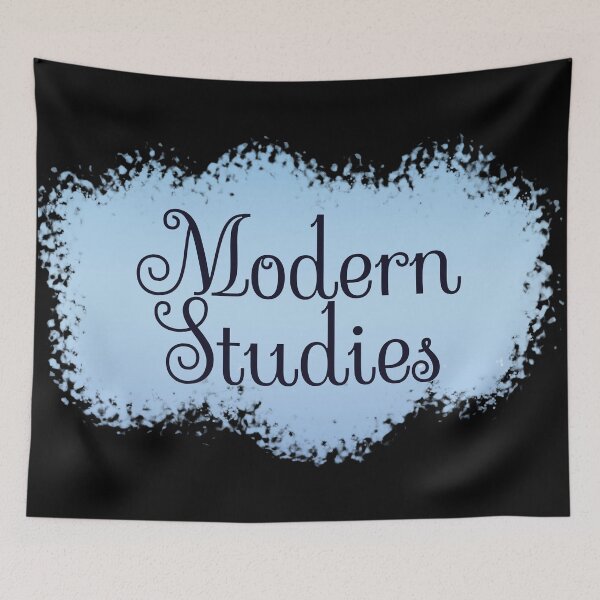 Item preview, Modern Studies School Subject Label - blue black designed and sold by IrinchiDE.