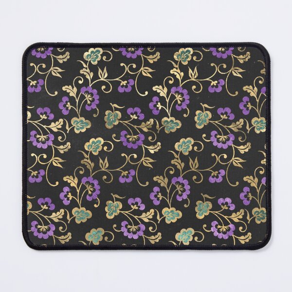 Item preview, Eastern Garden of Gold and Purple Flower Motifs designed and sold by WisdomInspired.