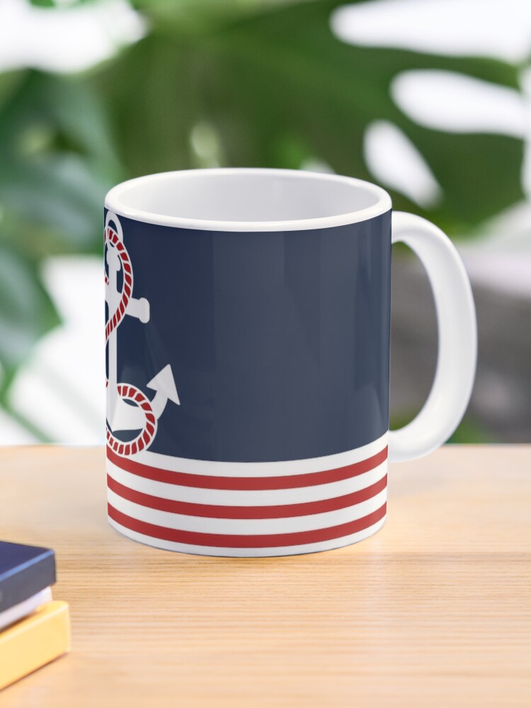 Red Nautical Anchor Cups