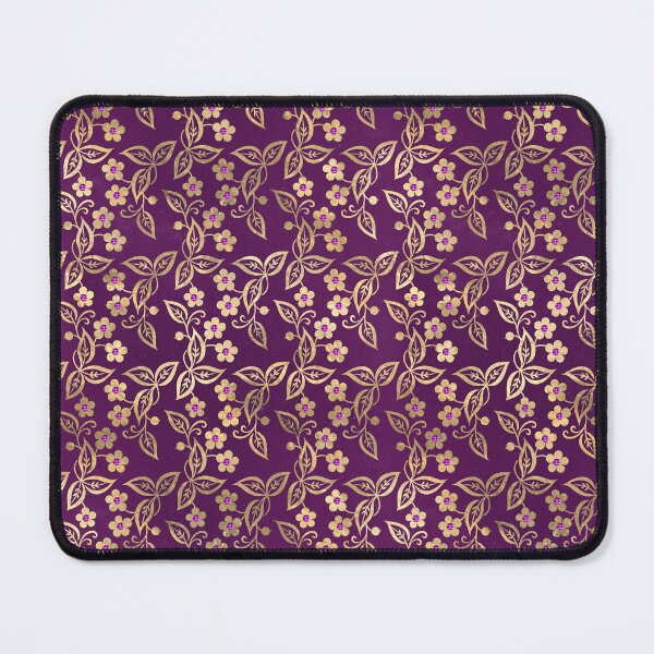 Item preview, Eastern Garden of Gold and Amethyst Floral Motifs designed and sold by WisdomInspired.