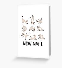 Meow-maste Namaste Yoga Cats Greeting Card
