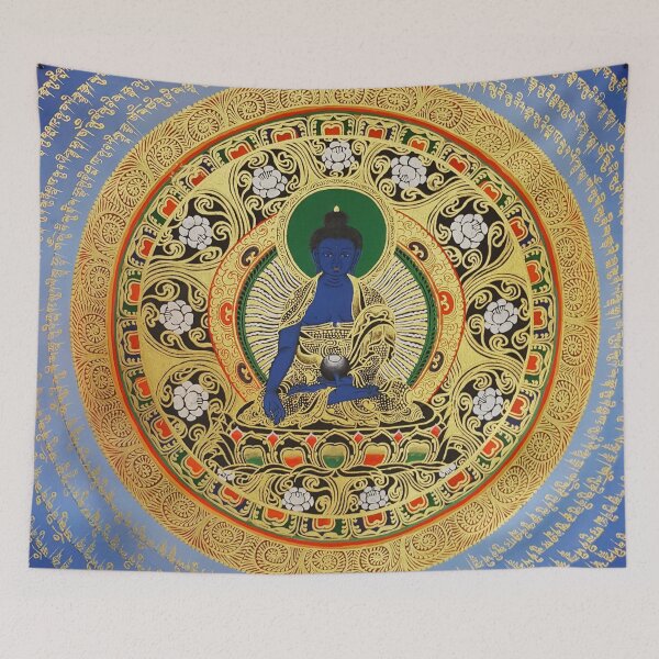 Item preview, Blue Meditation Tibetan Buddhist Mandala designed and sold by GuyBlank.