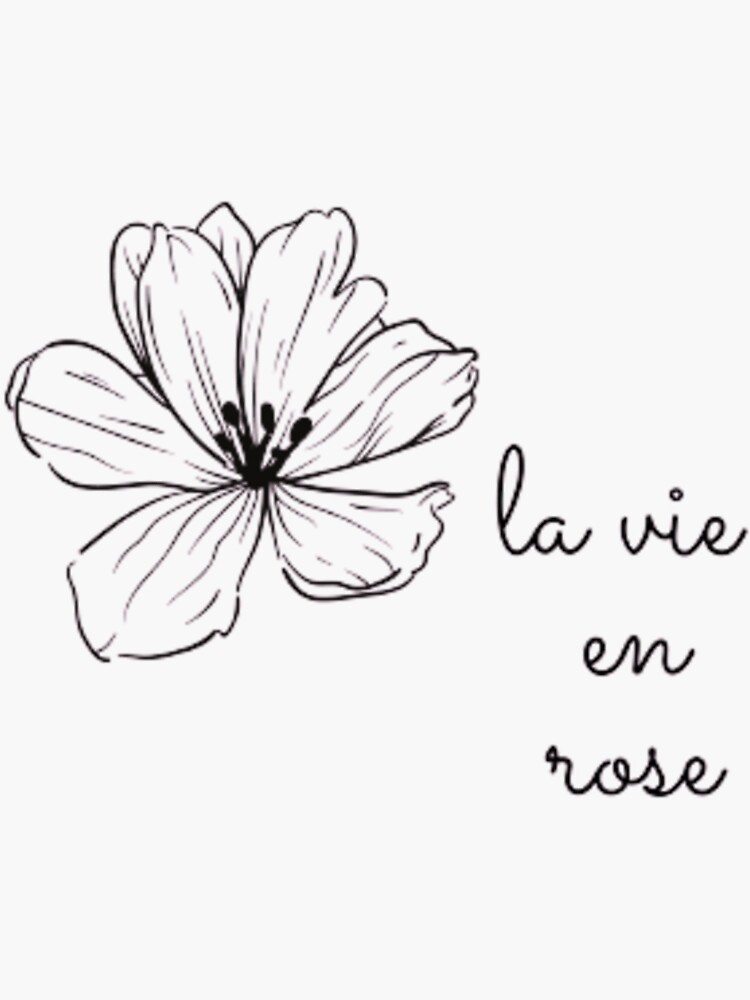 "la vie en rose" Sticker for Sale by donutttt Redbubble