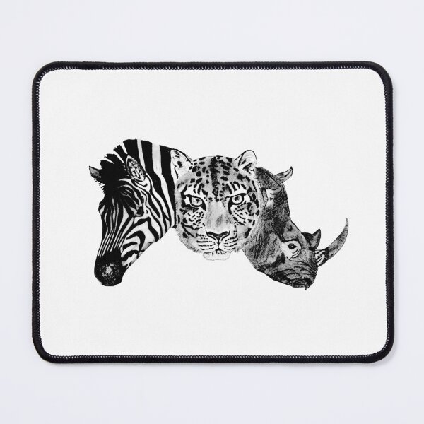 Item preview, Three Animals - Zebra Leopard And Rhinoceros designed and sold by ChrisAnimalArt.
