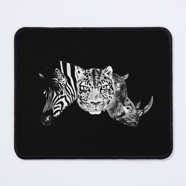 Item preview, Three Animals - Zebra Leopard And Rhinoceros designed and sold by ChrisAnimalArt.
