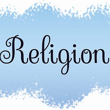 Artwork thumbnail, Religion School Subject Label - white by IrinchiDE