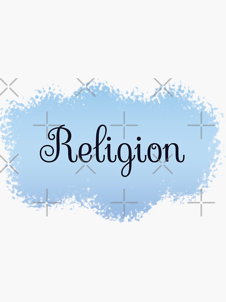 Thumbnail 3 of 3, Sticker, Religion School Subject Label - white designed and sold by IrinchiDE.