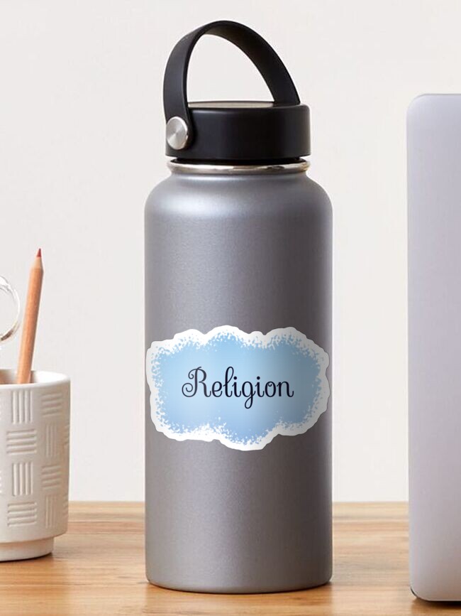 Thumbnail 1 of 3, Sticker, Religion School Subject Label - white designed and sold by IrinchiDE.