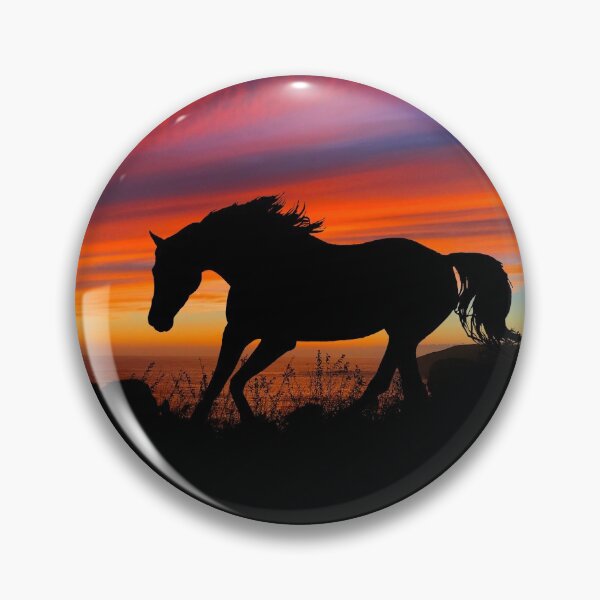 Item preview, Sunset Drink - Dramatic Sky and Horse Silhouette at the Sea designed and sold by OpenED360.