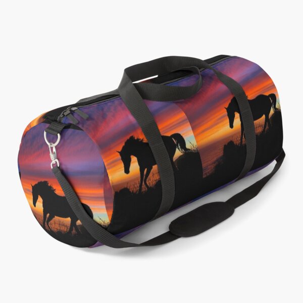 Item preview, Sunset Drink - Dramatic Sky and Horse Silhouette at the Sea designed and sold by OpenED360.